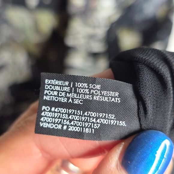 Club Monaco Sz0 100%Silk Geometric Shift SexyUnique Drop waist dress QuietLuxury - Picture 11 of 13